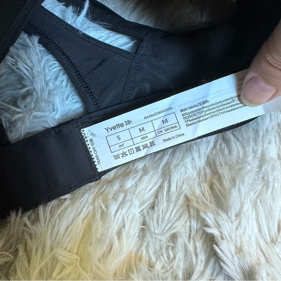 Yvette Sports Bra High Impact Adjustable Criss Cross Back, Full Support - Picture 7 of 7